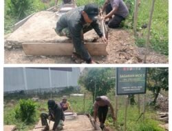 Satgas TMMD Bersama Masyarakat Gali Lubang dan Pasang Batu Pondasi di Desa Sulewana