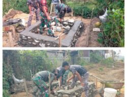 Pondasi MCK Hampir Rampung ,TMMD ke- 130, Satgas Kejar Target Pengerjaan MCK