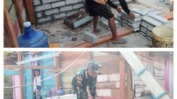 Rumah Ibu Minya.T Kini Memasuki Tahap Pengerjaan Pemasangan Dinding Batako