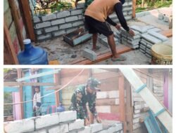 Rumah Ibu Minya.T Kini Memasuki Tahap Pengerjaan Pemasangan Dinding Batako