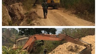 Progres Pembangunan Rabat Jalan Desa TMMD ke-130 di Pamona Pusalemba melewati angka 25 persen